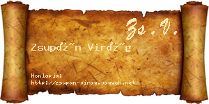 Zsupán Virág névjegykártya
