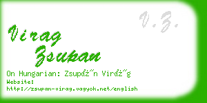 virag zsupan business card